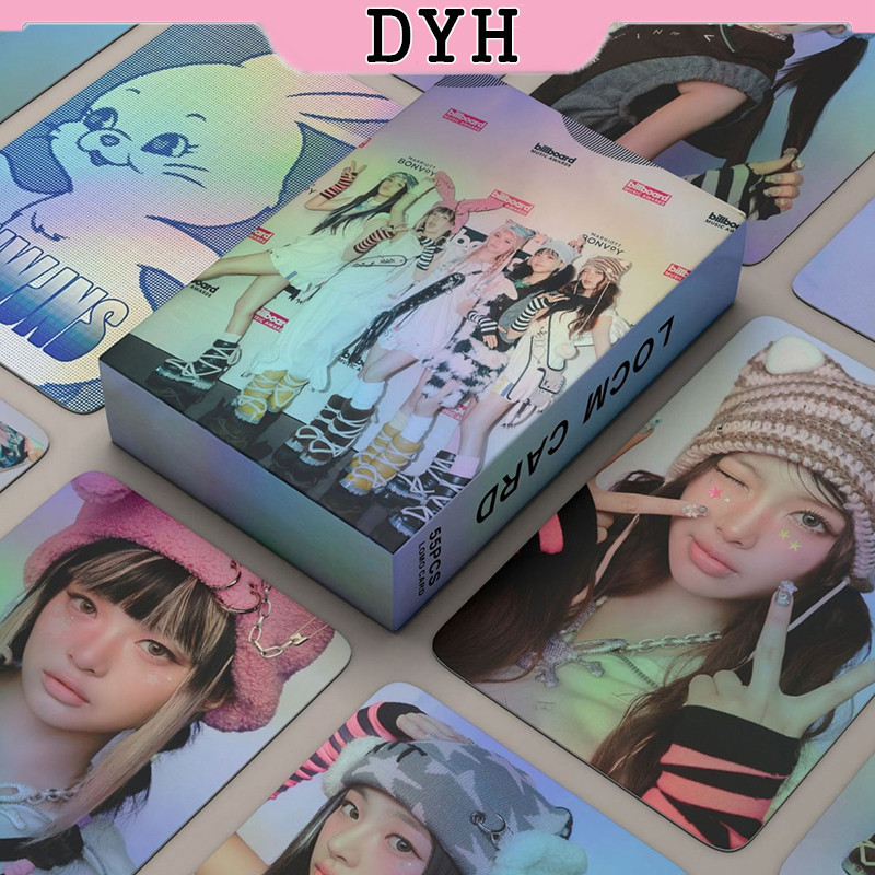 55 ชิ้น/กล่อง NewJeans การ์ดเลเซอร์อัลบั้ม Photocard KPOP LOMO Card