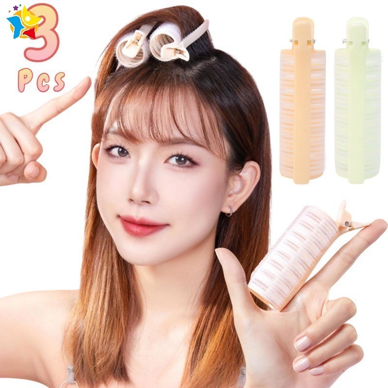 3ชิ้นธรรมชาติปุยกิ๊บนอนค้างคืนนํามาใช้ใหม่รากผมปุยคลิปผู้หญิงสาวดัดผมเครื่องมือจัดแต่งทรงผมแบบพกพาอุปกรณ์ผม