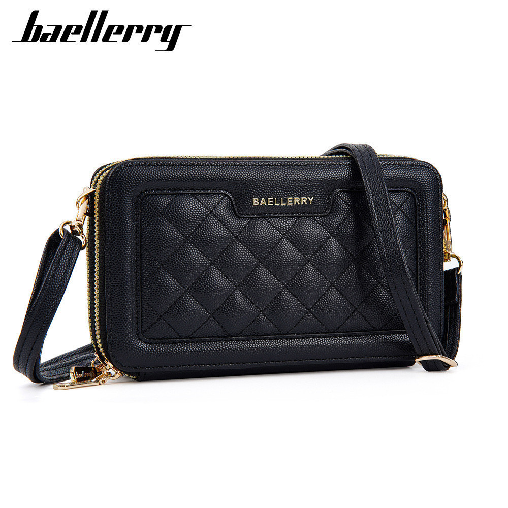 แฟชั ่ นของ Baellerry กระเป ๋ าโทรศัพท ์ มือถือซิปคู ่ กระเป ๋ าสะพายไหล ่ ใหม ่ กระเป ๋ าสตรีขนมเปียกปูน