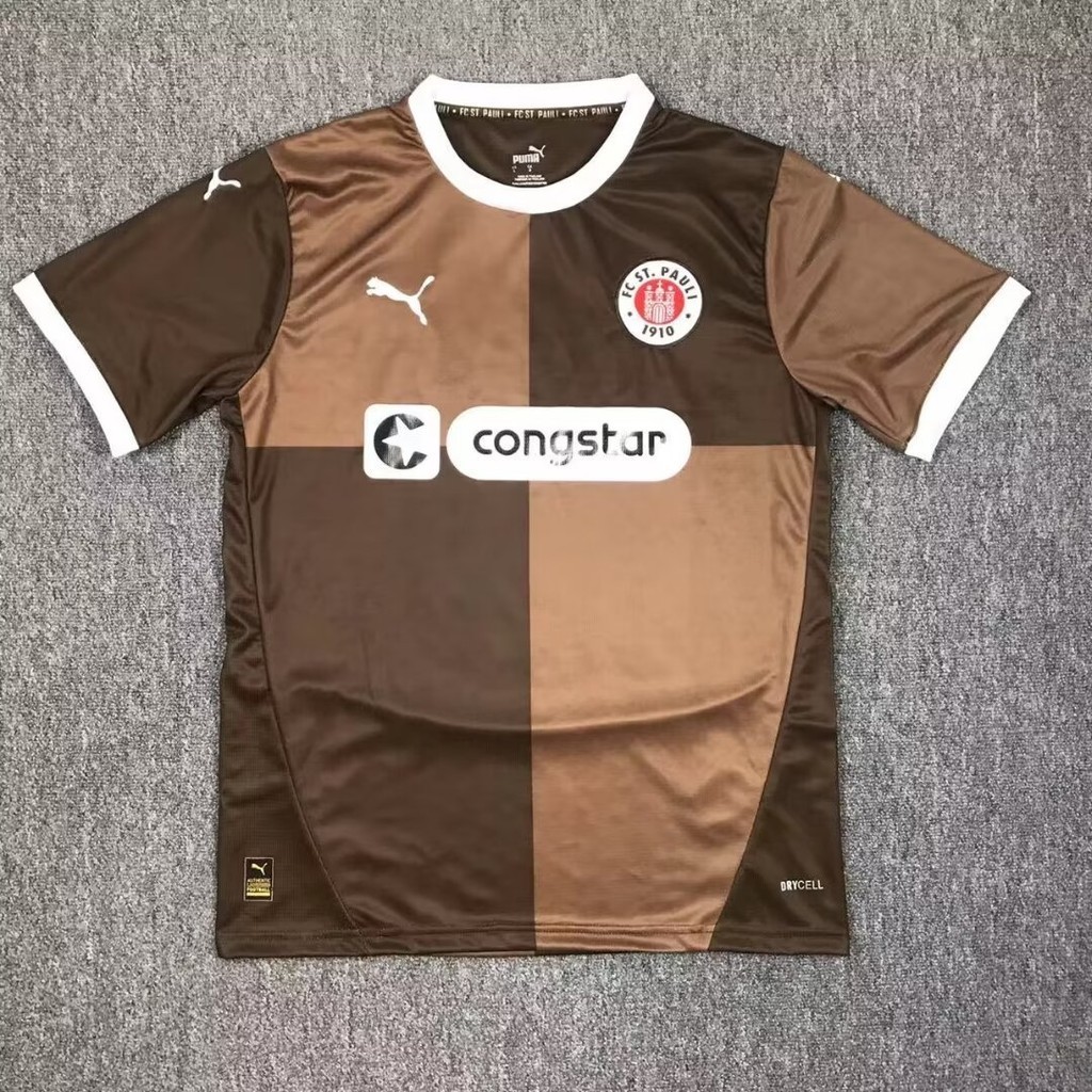 Fan Question ใหม่ 24/224/25 Saint Pauli Home Leisure Sports Thailand Top เสื้อฟุตบอลแขนสั้น