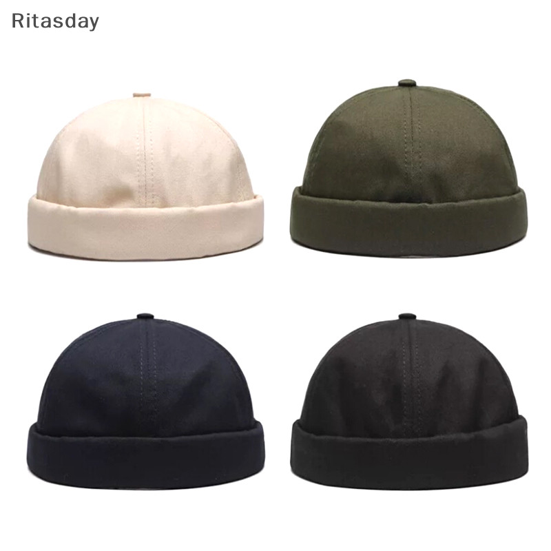 Ritasday Vintage Brimless ผ้าฝ้ายเบสบอล Snapback หมวก Hip Hop หมวกปรับใหม่