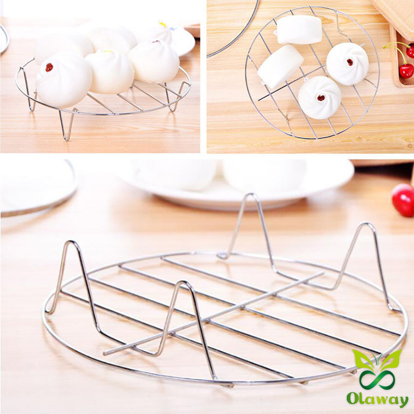 Olaway ขาตะแกรงสแตนเลส อุปกรณ์เสริม สำหรับหม้อทอดไร้น้ำมัน ขาตั้งสแตนเลส Single layer steaming rack