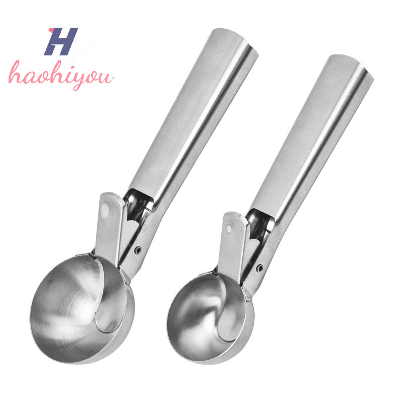 <haohiyou> ที่ตักไอศกรีม สแตนเลส เครื่องขุดไอศกรีม Non-Stick ช้อนไอศกรีมเครื่องมือ Nice