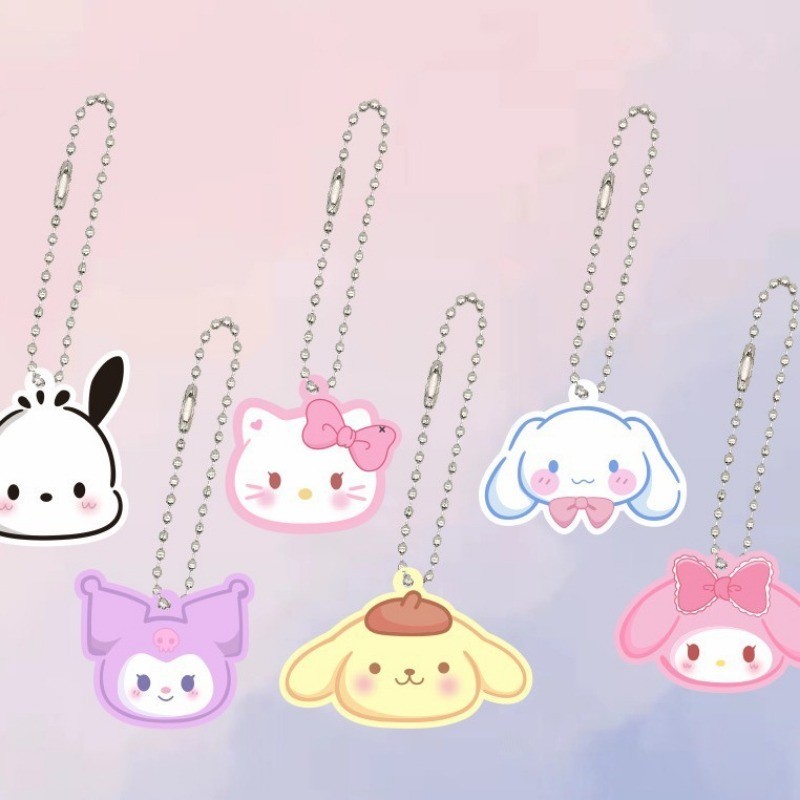 SANRIO อะคริลิค ซานริโอ พวงกุญแจน่ารักและหวาน ของผู้หญิง หัวใจ คุโรมิ มายเมโลดี้การ์ตูนแอนิเมชั่นจี้กระเป๋าอุปกรณ์เสริมของขวัญวันเด็ก