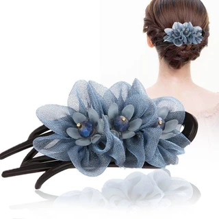 กิ๊บติดผมดอกไม้อารมณ์หรูหราแฟชั่นเกาหลี Duckbill Hairpin เครื่องประดับผมสําหรับผู้หญิง