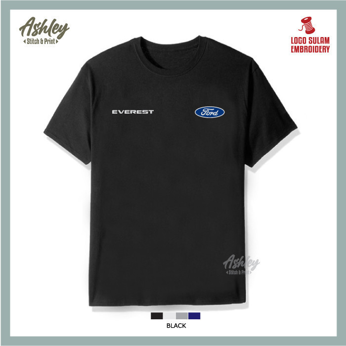 เสื้อยืดรอบคอผ้าฝ้าย Ford Everest SUV ไทเทเนียมมอเตอร์สํานักงาน Baju เสื้อยืด Lelaki ผู้ชายโลโก้ Sul