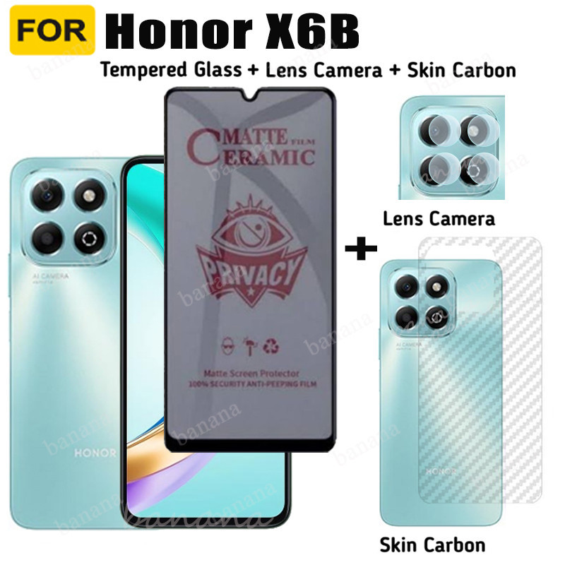 Honor X6B ความเป็นส่วนตัวกระจกนิรภัยสําหรับ Honor X8B X8A X7B X 7B 5G X7A X6A Anti-Spy เซรามิคฟิล์ม 
