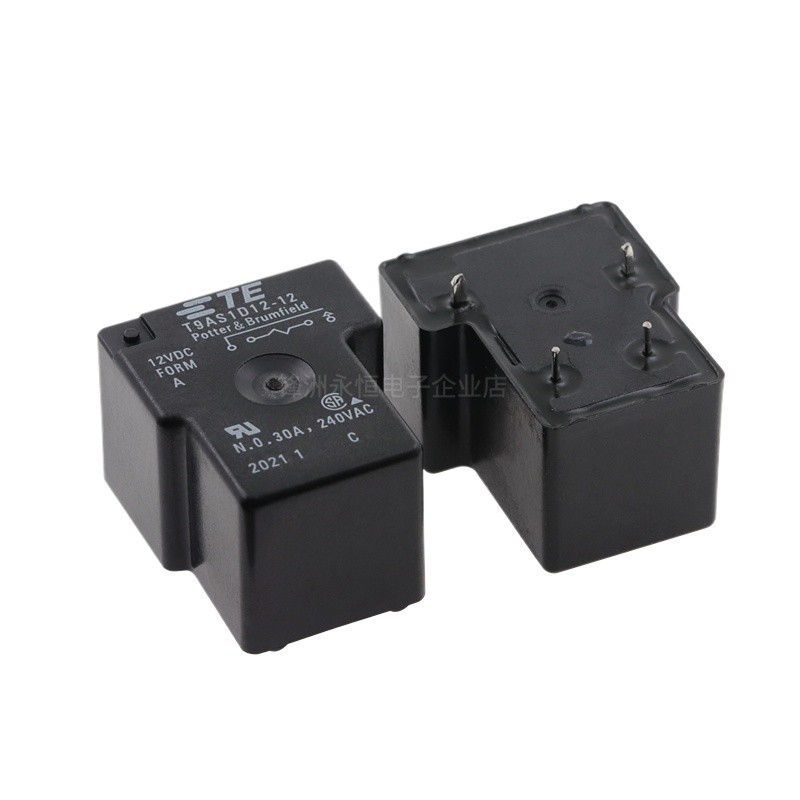 T9as1d12-12 12VDC T9AS1D12-24 24VDC 4 Pin 30A TE TE รีเลย์