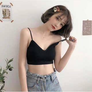 #032 🔥🔥พร้อมส่ง!! สปอร์ตบราสายเดี่ยวผ้าร่อง 🔥🔥แบบสวม มี10สี มีฟองน้ำ W