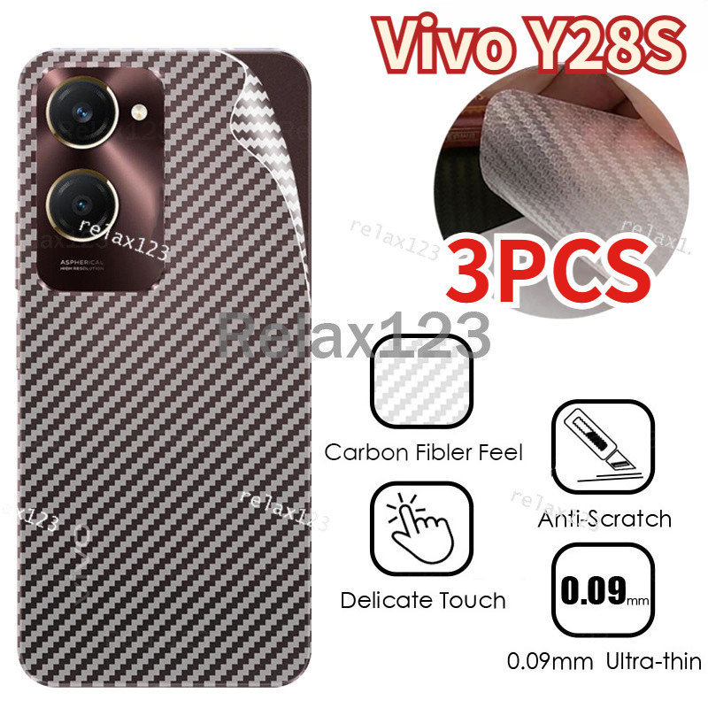Vivo Y28S 5Gคาร์บอนไฟเบอร์กลับฟิล์มสําหรับVivo Y28S Vivo Y28 S 5G VivoY28 S 5G 2024 Matteคาร์บอนไฟเบ