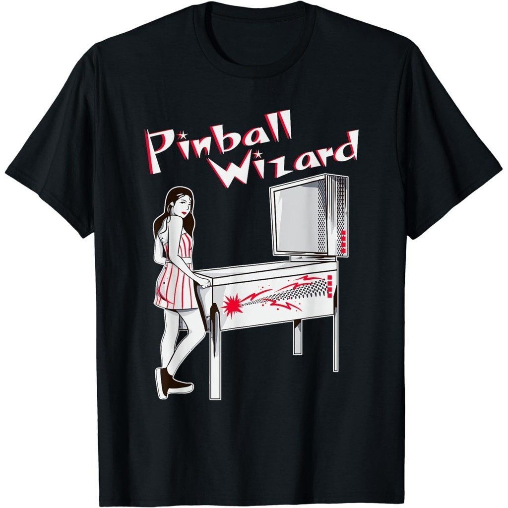 ใหม่ Pinball Wizard Pinball Machine พร้อมเล่นเสื้อยืดสําหรับ Man