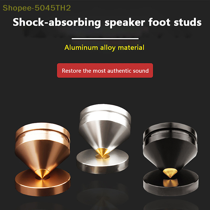 HOT-th 1 ชุดลําโพงลําโพง Spikes ขาตั้งฟุตลําโพงเสียงอะไหล่ซ่อม Turntable Stand โช้คอัพ Pin Nails และ Pads (th)