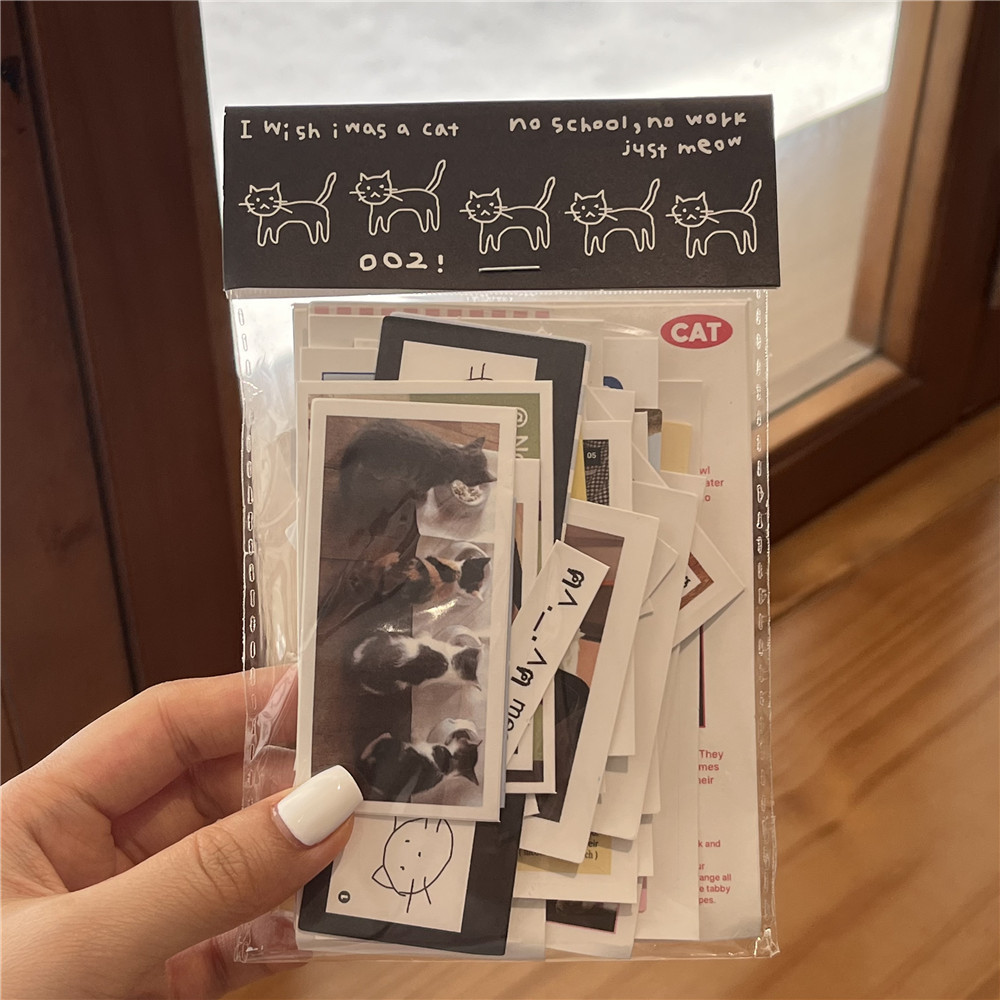 Eeundorablelucy Five Cats Sticker Pack Sticky Notes ป้ายทางกายภาพคู่มือ Posing Material