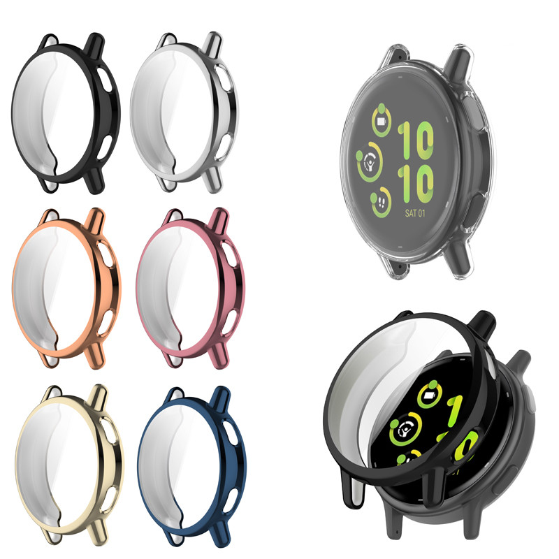 เคสTPUสําหรับGarmin Vivoactive 5/Active 5 SoftElectroplating SmartWatchป้องกันหน้าจอกรอบAnti-Scratchคลุมทั้งหมด