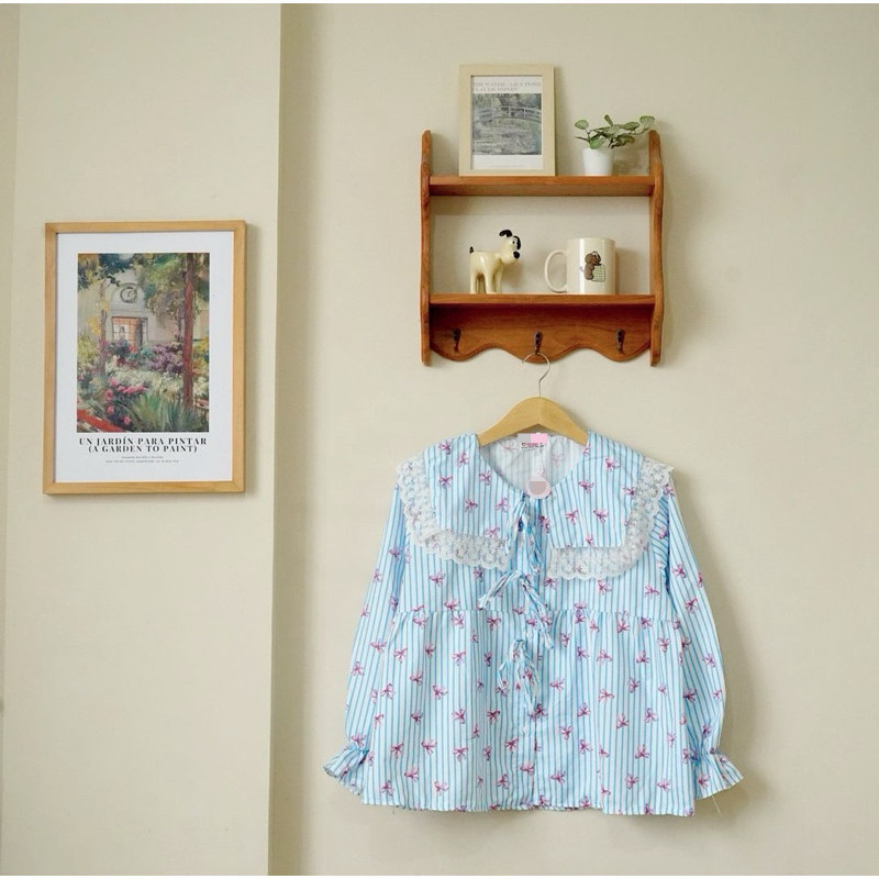 ZETERINDO - ZFS BLOUSE PARVE TOP KEKINIAN / LUCIE TOP / REBECA TOP BLOUSE / เสื้อเบลาส์ลายทางพร้อมริ