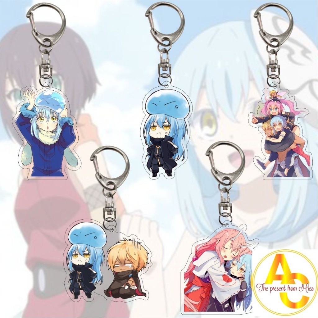 พวงกุญแจตัวการ์ตูน Rimuru Tempest สีสันสดใส Lip-Friendly อะนิเมะ Rimuru Tempest พวงกุญแจ_DH
