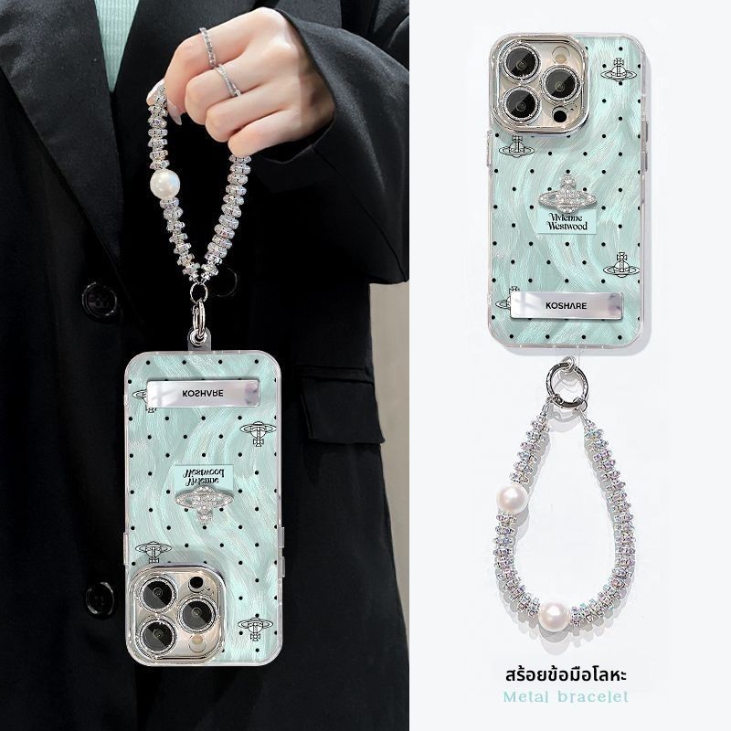 💖 Polka Dot Planet เคสโทรศัพท์กันกระแทก บางเฉียบ สำหรับ iPhone 16/15/14/13/12 Pro Max/Plus