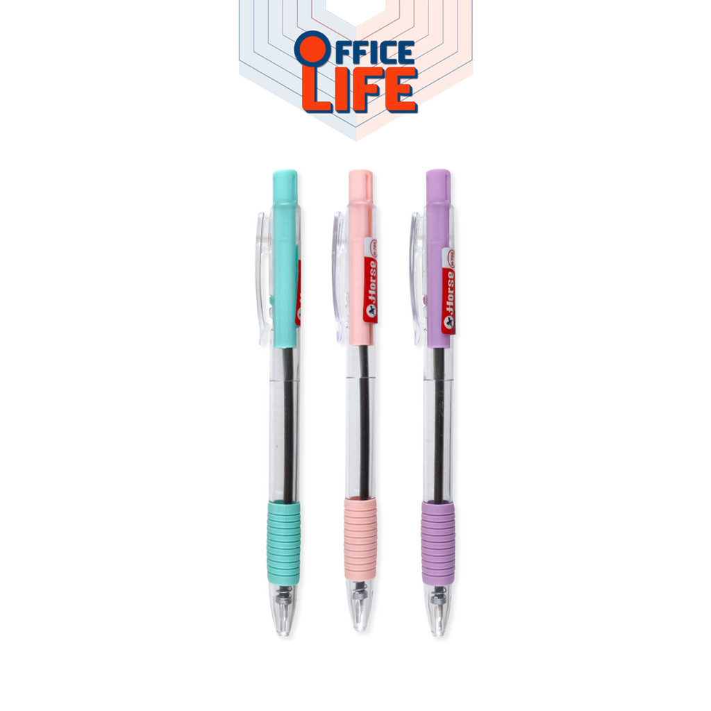 Horse ตราม้า ปากกาลูกลื่น แบบกด Ball Point รุ่น H-705 0.7 จำนวน 1 ด้าม/คละสี