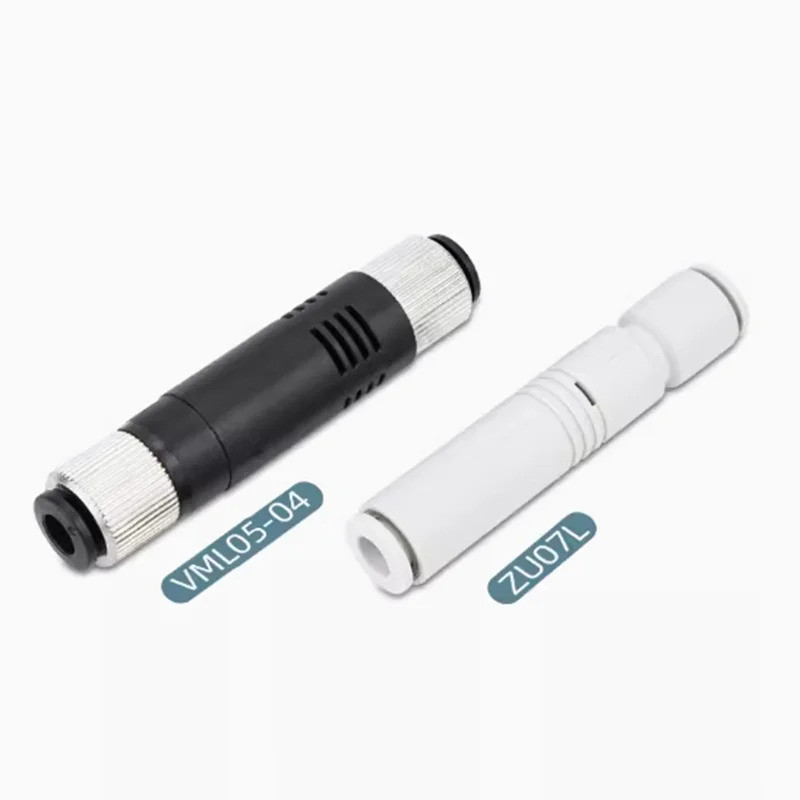 เครื่องกําเนิดสูญญากาศนิวเมติกดูดขนาดใหญ่ตรง-ผ่านหลอดแรงดันลบ ZU05S ZU07S ZU05L ZU07L VML0506 VML100