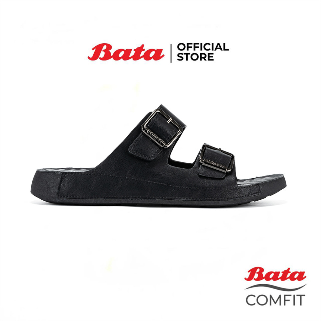Bata บาจา รองเท้าแตะลำลองเพื่อสุขภาพแบบสวม สำหรับผู้ชาย สีดำ 8016144 สีน้ำตาล 8014144
