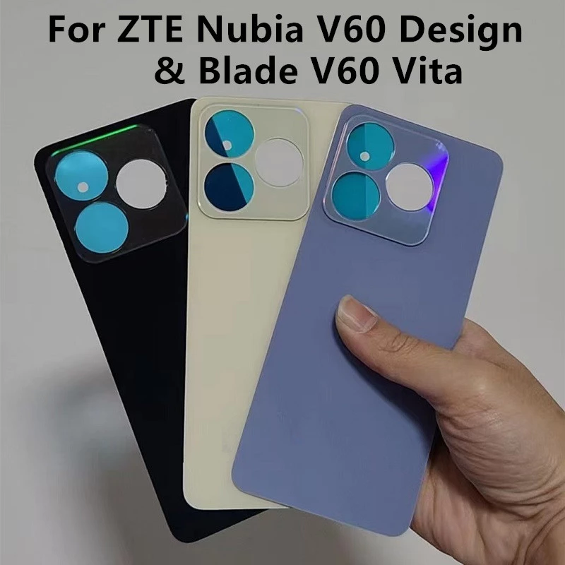 V60design ด้านหลังสําหรับ ZTE Nubia V60 ออกแบบ/ใบมีด V60 Vita 6.6 "แบตเตอรี่ปกหลังซ่อมโทรศัพท์เปลี่ยนประตูกรณี
