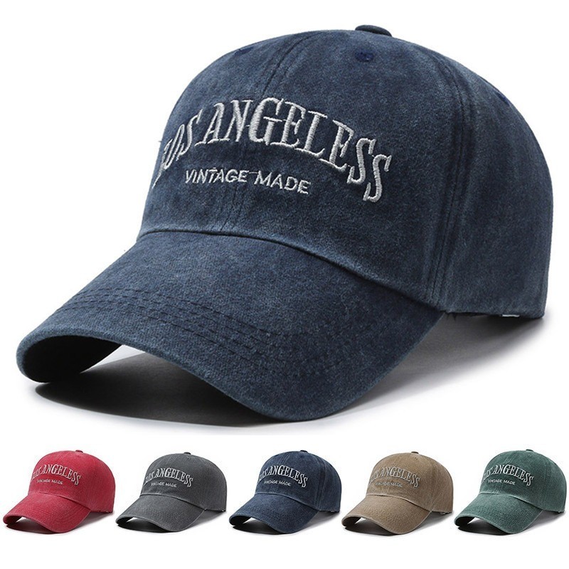 หมวกเบสบอลVintage Wash & Distressed สไตล์Streetwear สำหรับทั้งชายและหญิง ปรับไซส์ได้