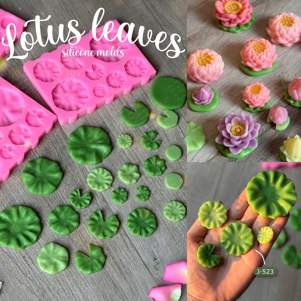 รวมแม่พิมพ์ ใบบัว หลาบแบบ ครบไซส์ในแผ่นเดียว