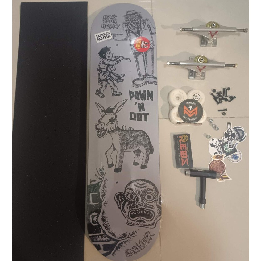 Pro สเก็ตบอร์ดครบชุด 8 นิ้ว 8.25 นิ้วผู้ใหญ่ชุดสเก็ตบอร์ดใหม่ BAKER MINILOGO VENTURE BON ES BEARING T TOOL DIY ชุดสเก็ตบอร์ด - รูปที่ 4