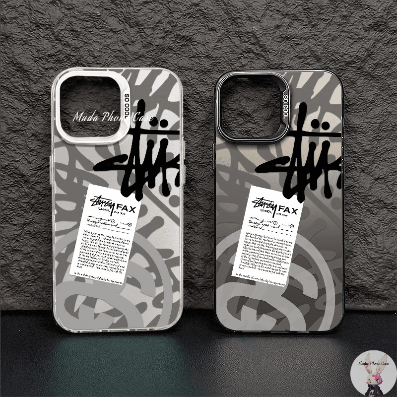 🔥COD🔥สำหรับ iPhone 11 13 CASE FOR เคสไอโฟน15 14 12 Pro Max 15 14 7 8 Plus X XR XS MAX แฟชั่น stussy เคสมือถือ เปลือกอ่อน