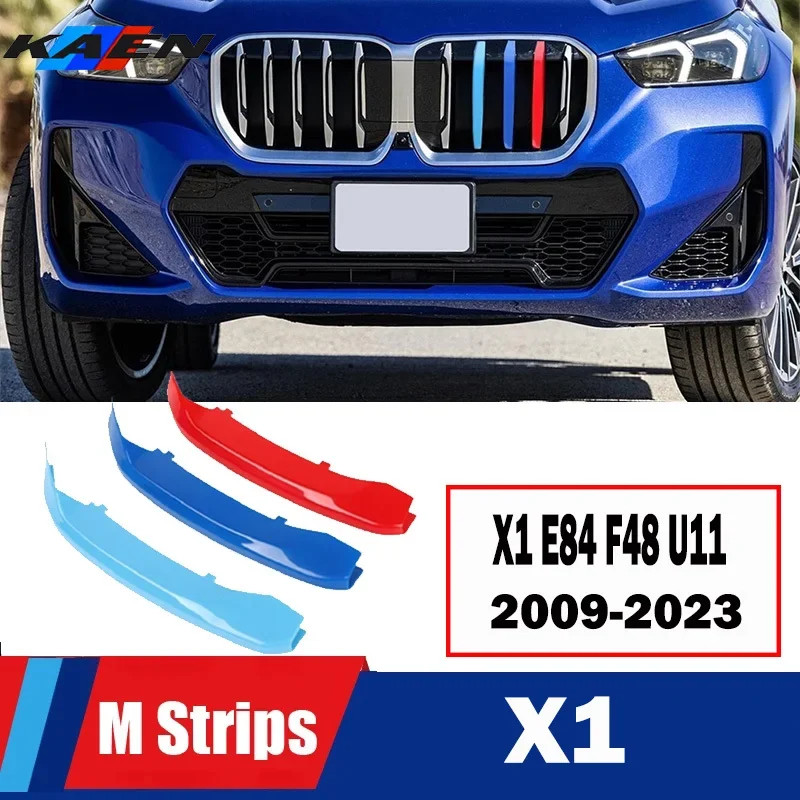 BMW G30/3pcs ABSสําหรับ2021 2020 2019 2018 BMW G30 5 SeriesรถRacing Grille Strip TrimคลิปMอุปกรณ์เสริม