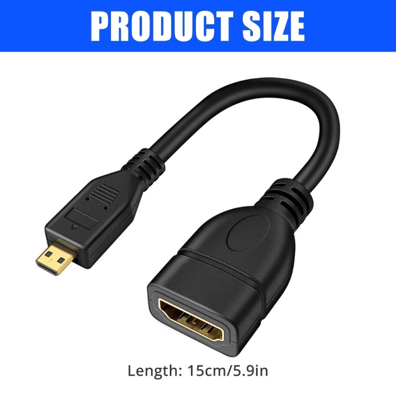 บ้าน อะแดปเตอร์ ไมโครHDMI ชายกับหญิงสําหรับการเชื่อมต่อด้วยสมาร์ทโฟนแท็บเล็ตและอื่นๆ