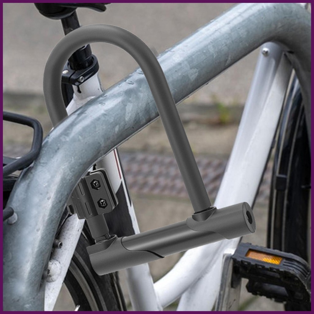 Ulock ล็อคจักรยาน Heavy Duty ผสม U รูปร่างล็อค U รูปร่างล็อคจักรยานพร้อมขายึดแข็งแรงทนทานและสะดวก ha