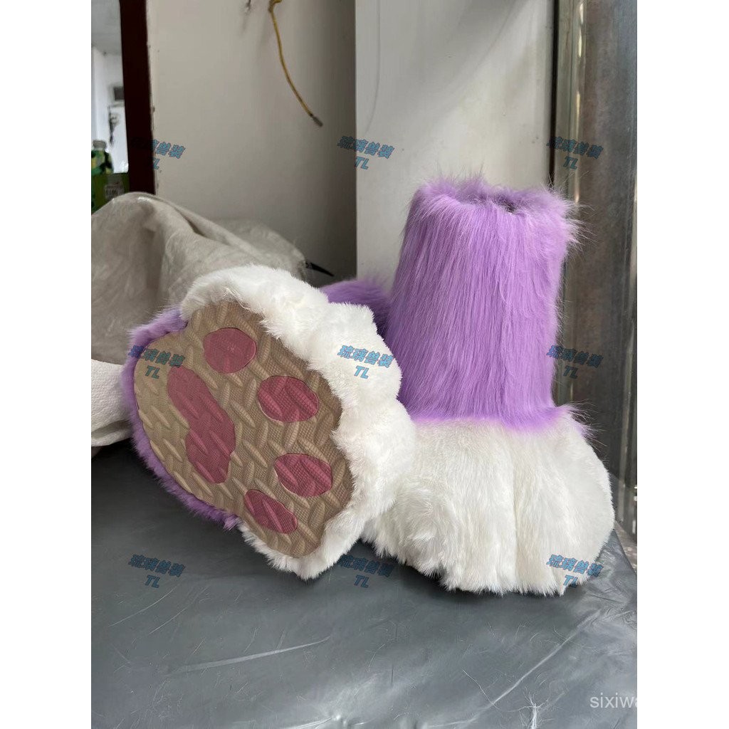 เท้าสัตว์ที่กำหนดเองสำเร็จรูปเท้าสัตว์กลางแจ้ง Furry ชุดสัตว์ Fursuit Fursuit ควบคุมสัตว์ญี่ปุ่น diy