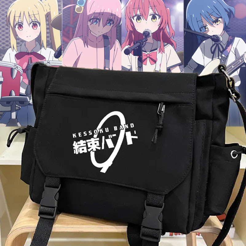 อะนิเมะ BOCCHI THE ROCK! Kessoku Band กระเป๋าเป้สะพายหลังสบายๆการ์ตูนสไตล์ Travel School Rucksack กระเป๋าแล็ปท็อปกีตาร์ Hero Bocchi-Chan JK Kessoku Banndo Lonely Rolling Hitori Gotoh