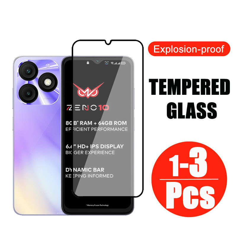 1-3 ชิ้นกระจกนิรภัยสําหรับ ITEL Zone 10 Power 70 P65 P55 5G P55 + A20 A06 A65 S25 A80 A50C A50 4G RS