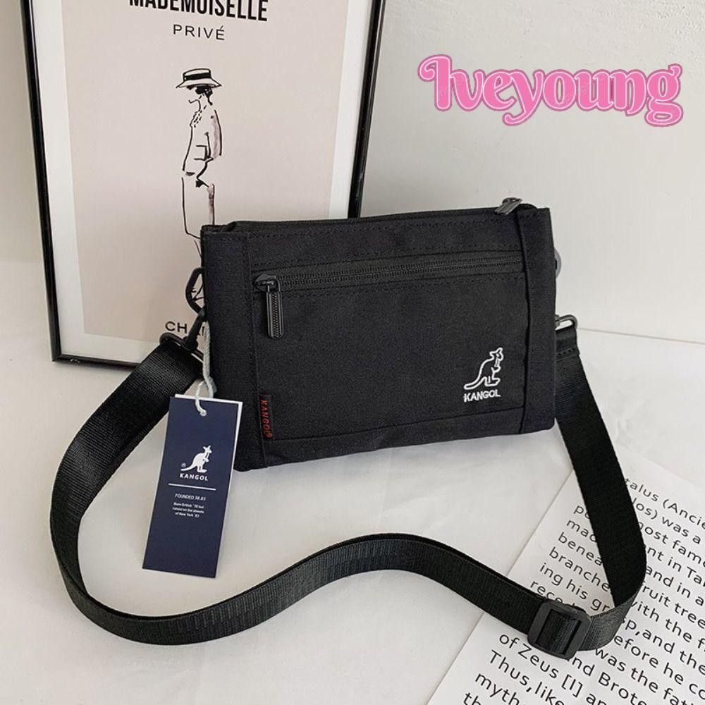 Iveyoung กระเป๋าสะพายไหล่, กระเป๋า Messenger ทนทานซิป, สายสะพายไหล่ปรับได้แฟชั่นกระเป๋าสะพายข้างกระเป๋าเดินทาง