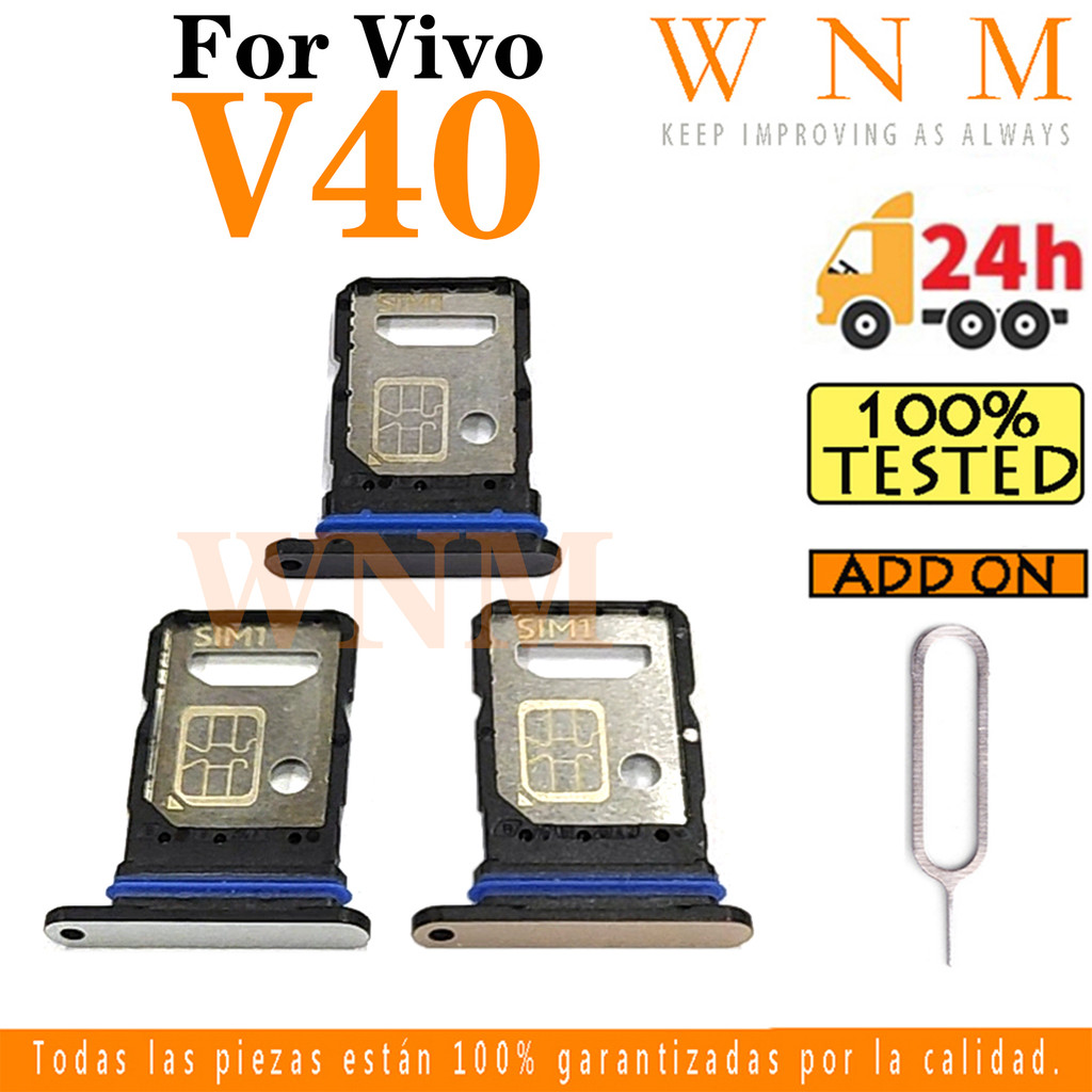 สําหรับ VIVO V40 ถาดซิมการ์ดผู้ถือช่องใส่การ์ด Reader SD Slot Adapter อะไหล่