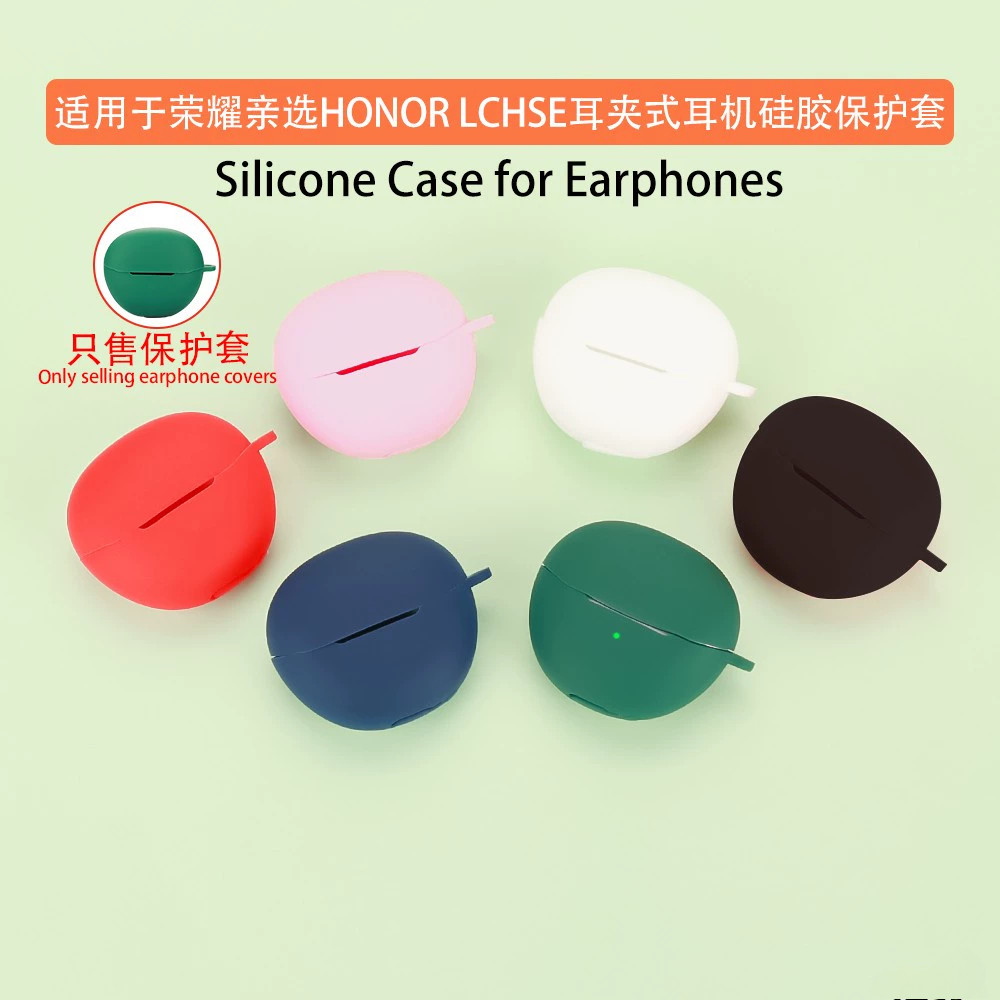 For Honor CHOICE EarBuds Clip Case Honor CHOICE EarBuds Clip Cute Solid Color Silicone Soft Case Hon
