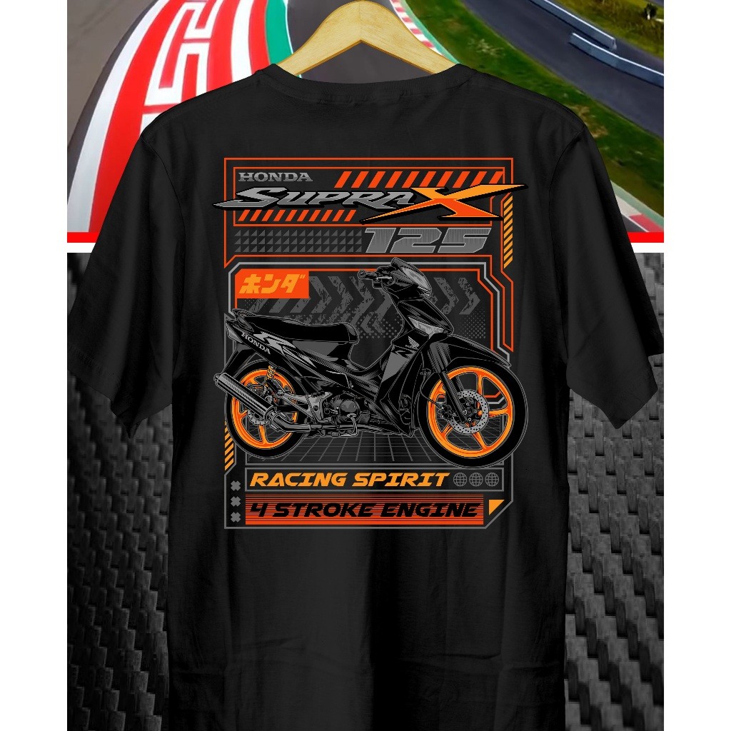 เสื้อยืดมอเตอร์ไซค์ Supra X 125 Racing Spirit // เสื้อยืด SupraX // Supra X Shirt // Supra X