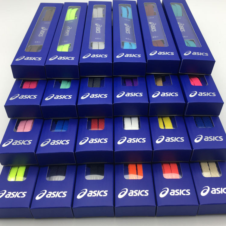 พร้อมสต็อก-asics ASICS Shoelaces เหมาะสําหรับ Onizuka Tiger ผู้ชายผู้หญิงกีฬารองเท้ารองเท้าผ้าใบเชือกผูกรองเท้าแบนของแท้ 8 มม.