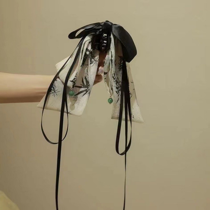 Antiquity Bow Ribbon Hairpin แฟชั่นเกาหลีกิ๊บติดผมหรูหราเครื่องประดับผมสําหรับผู้หญิงอ่อนโยน - รูปที่ 2