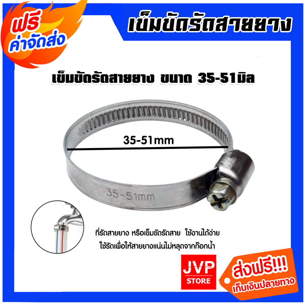 เข็มขัดรัดสายยาง เบอร์ 35-51มิล จำนวน 1-100ชิ้น ไขแน่น ตัวรัดสายยาง แข็งแรง ทนทาน ใช้งานง่าย คุ้ม ค่า