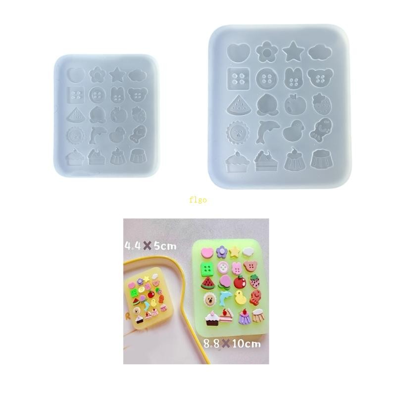 Flgo อุปกรณ์งานฝีมือ Mould ซิลิโคนที่ทนทานในทางปฏิบัติอุปกรณ์เสริมแฟชั่นสําหรับทําปุ่มตกแต่งในรูปทรงต่างๆ