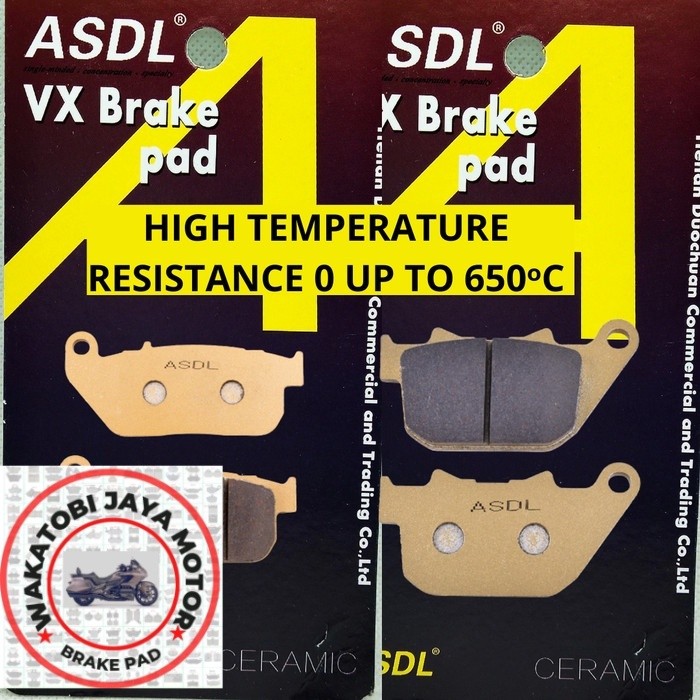 ผ้าเบรค Harley XL883 XL883L XL 883 Iron Sportster Custom XL1200 48 เซรามิค