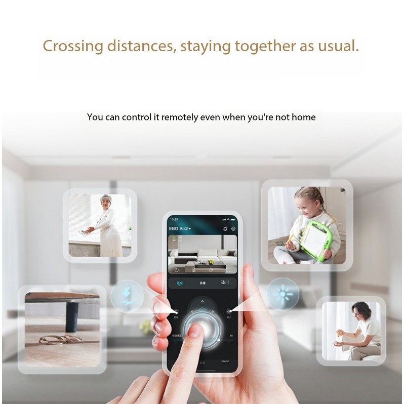 [ใน คลังสินค้า] EBO Air2 is a full-house mobile walking robot that monitors household electronics, cameras for bosses, boyfriends, girlfriends, pets, cats, wireless, plug-in remote control, companionship, and an intelligent camera head monitor