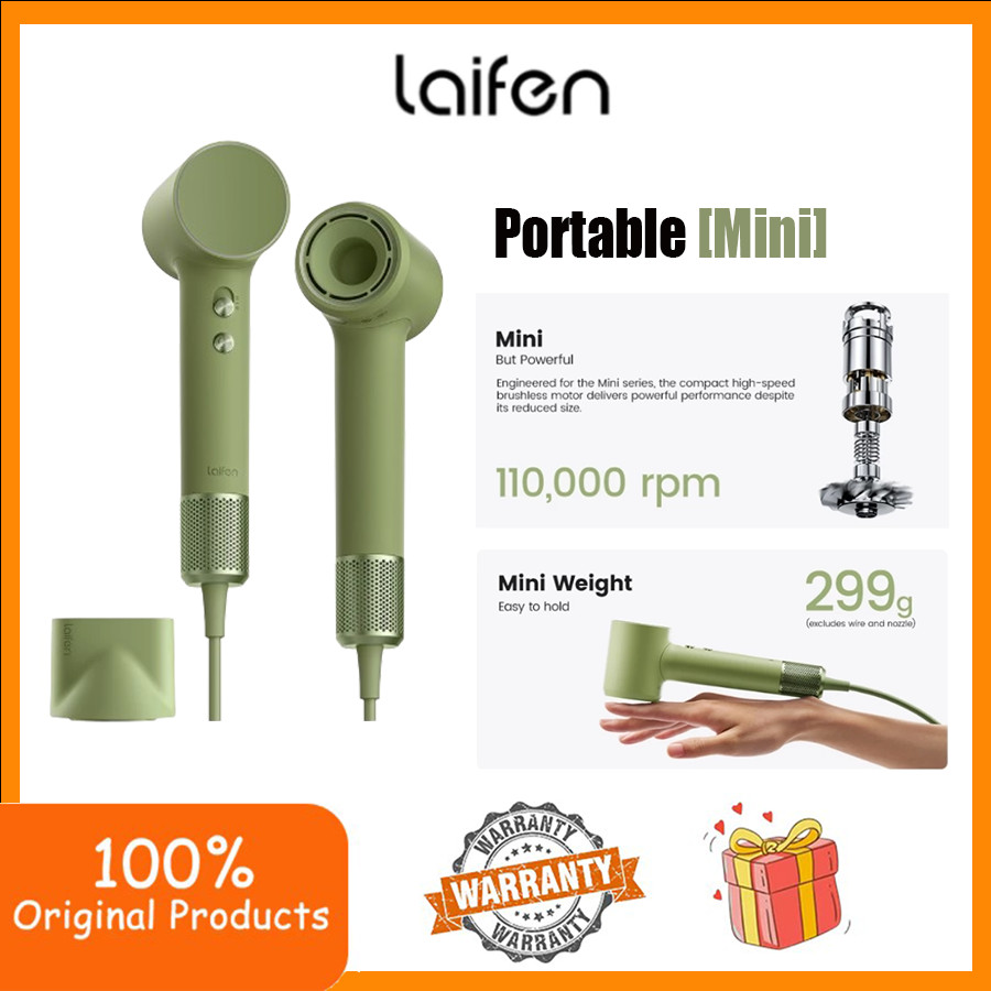 Laifen Mini เครื่องเป่าผมความเร็วสูง แบบพกพาสําหรับการเดินทางเพื่อธุรกิจ กระบอกเครื่องเป่าผมไอออนลบ