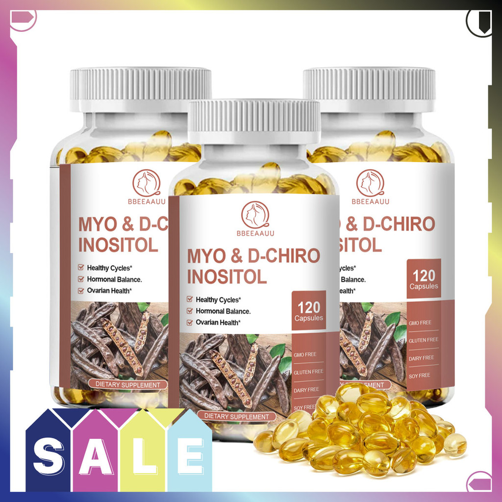 BBEEAAUU Inositol Blend Capsule Choline Inositol Supplement with Myo D-chiro for Cycle Ovarian Healt