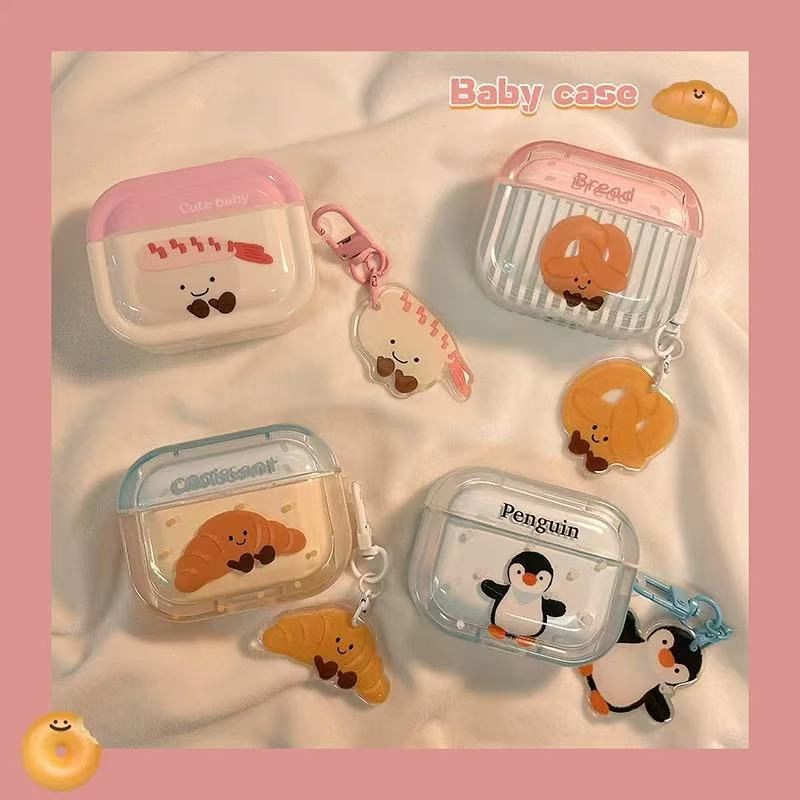 Croissant Bread เหมาะสําหรับ Lenovo lp40pro เคสหูฟังไร้สาย Lenovo LP40 หูฟังบลูทูธเคสป้องกัน