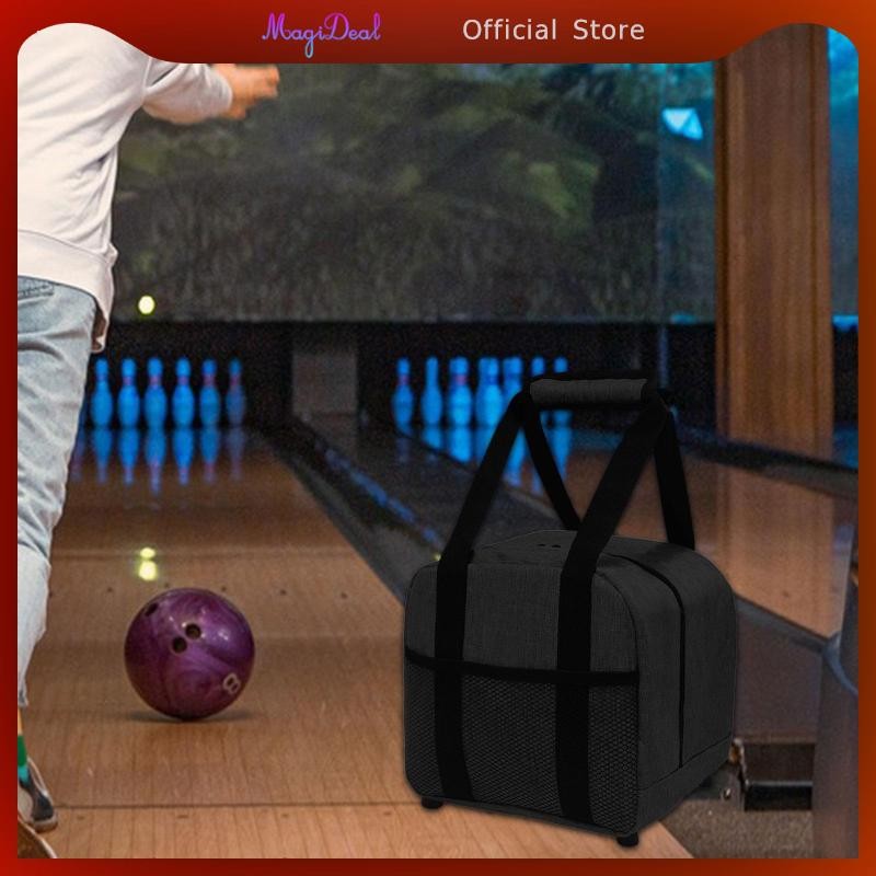 Magideal Bowling Ball Bag Bowling Handbag Case with Handle Easy Carrying Single Bowling
