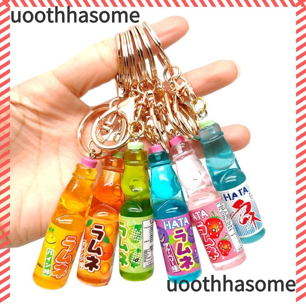 Uoothasome Marbles Bobble Soda Key Chain, จําลองญี่ปุ่น Ramune Soda พวงกุญแจ, Creative Miniature น่ารักโซดาเครื่องดื่ม Charm กระเป๋าอุปกรณ์เสริม